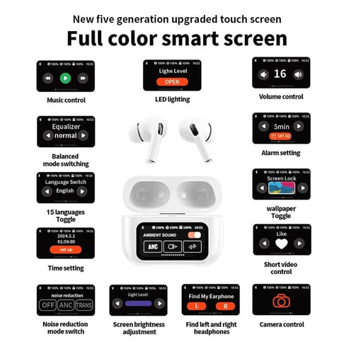 A9 Pro 2 Earbuds with LCD