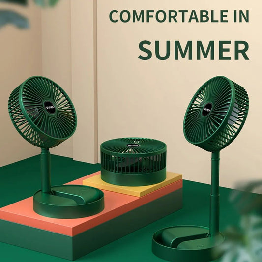 Rechargeable Folding Telescopic Floor Fan