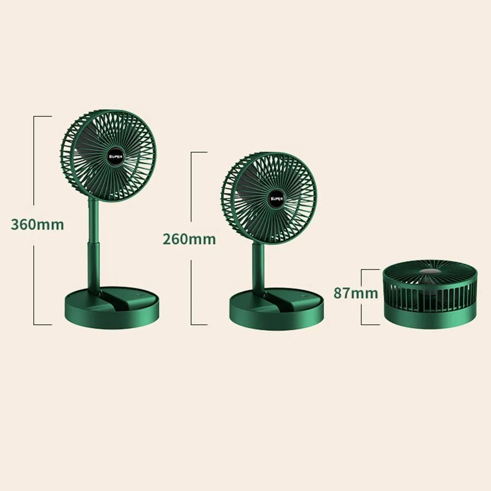 Rechargeable Folding Telescopic Floor Fan