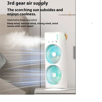 Rotating Dual Mist Spray Fan
