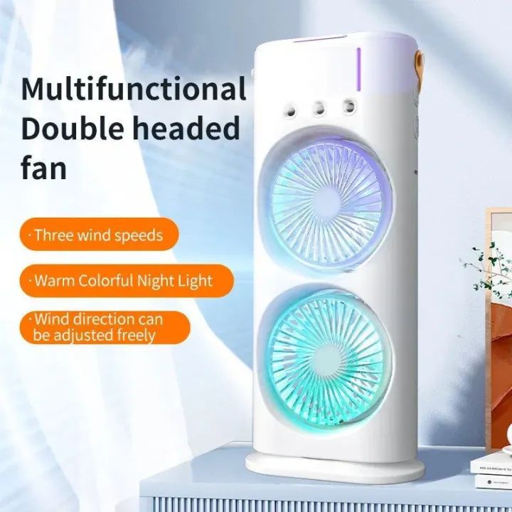 Rotating Dual Mist Spray Fan