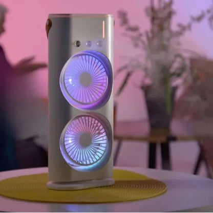 Rotating Dual Mist Spray Fan